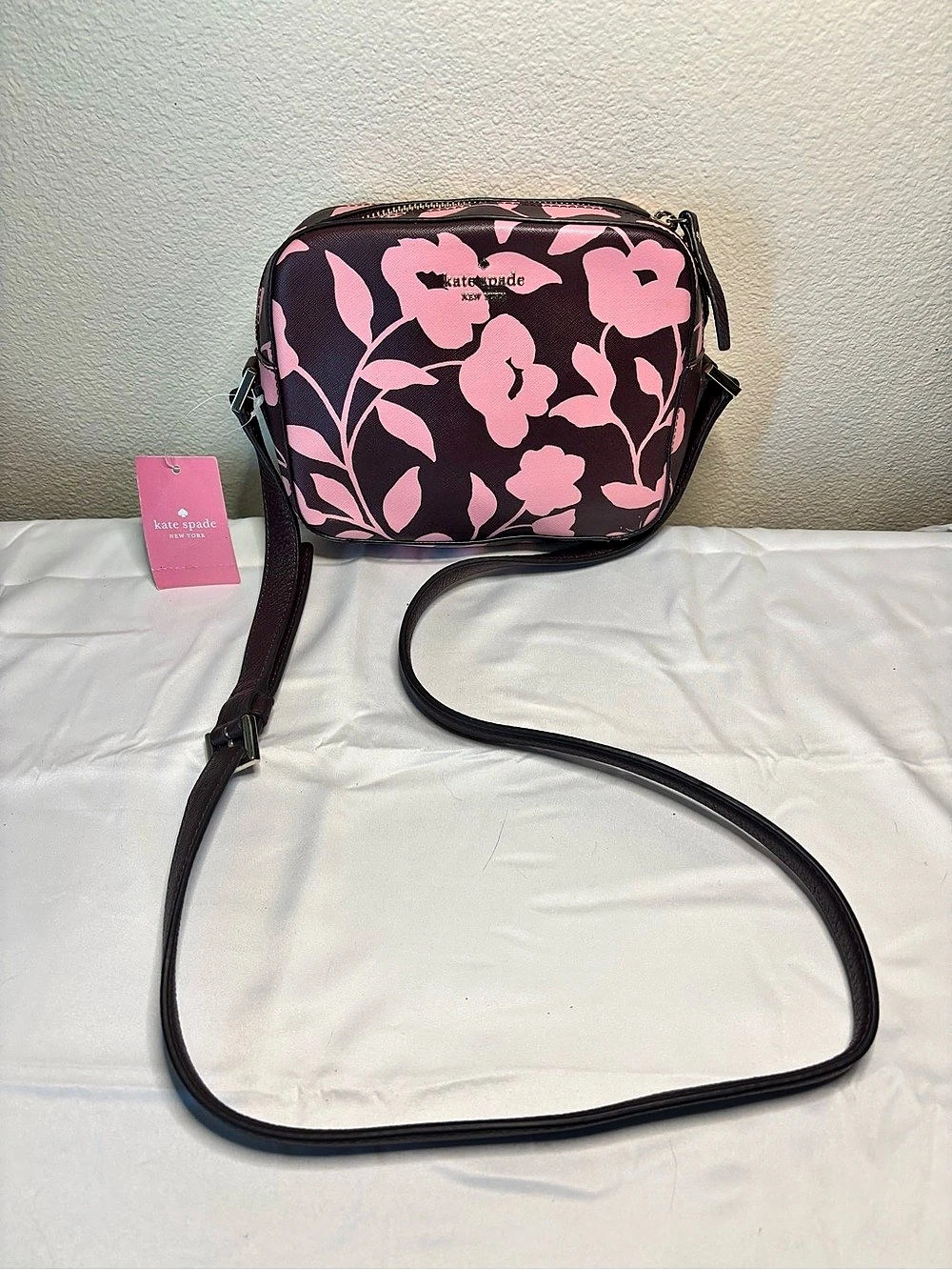 kate spade new york Floral Crossbody in Pink & Burgundy